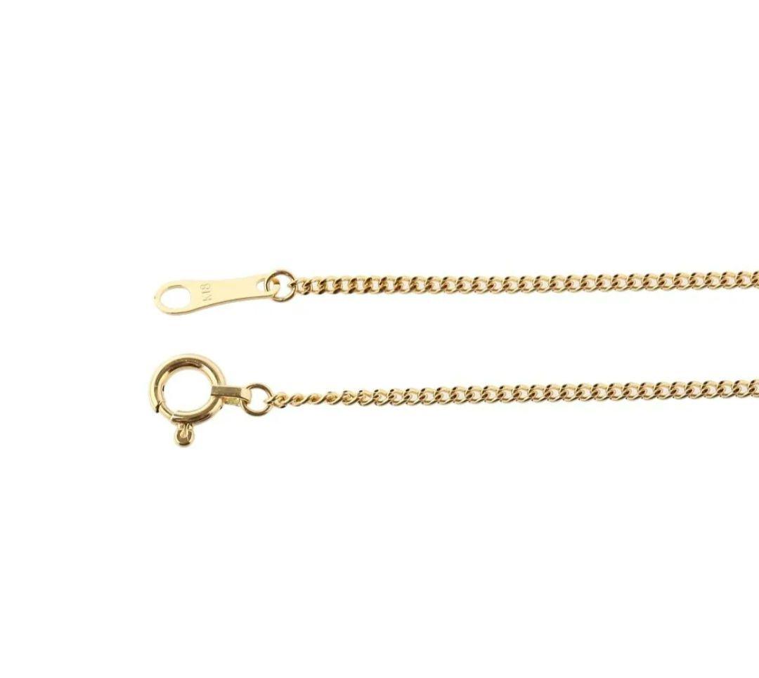 限定値引 ネックレス 喜平 18金 チェーン 2面 60cm 細い 幅1.2mm