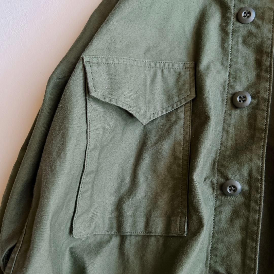D.M.G ⿻ ワークシャツ ジャケット ミリタリー カーキ カジュアル ルーズ