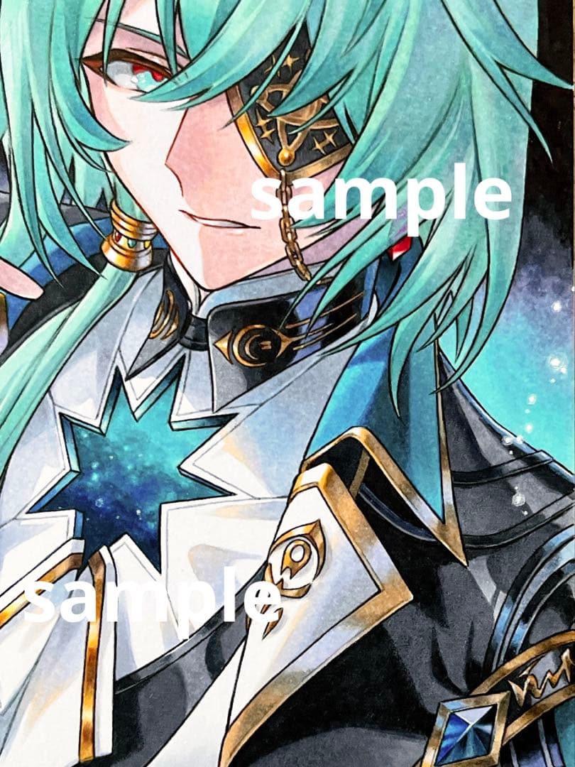 ✴︎ yuu様リクエスト ✴︎　手描き　イラスト　色紙