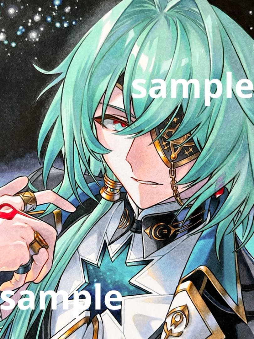 ✴︎ yuu様リクエスト ✴︎　手描き　イラスト　色紙