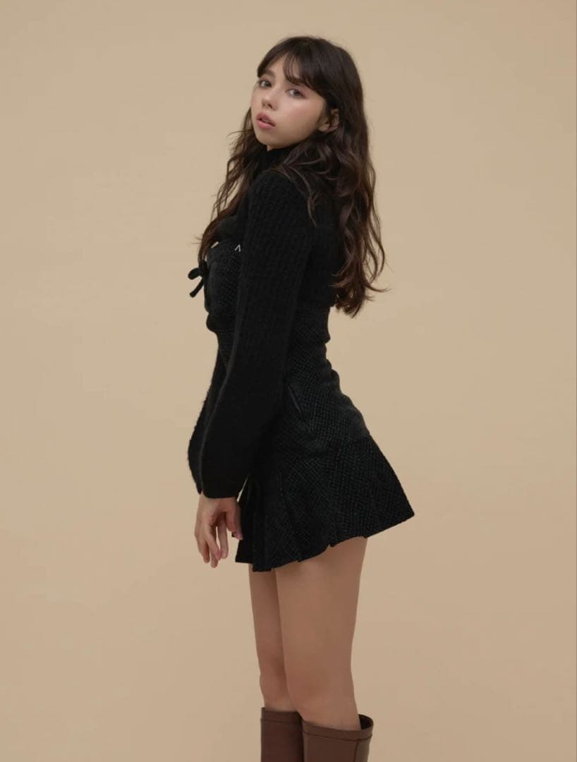 アンドマリー andmary Twiggy tweed mini dress