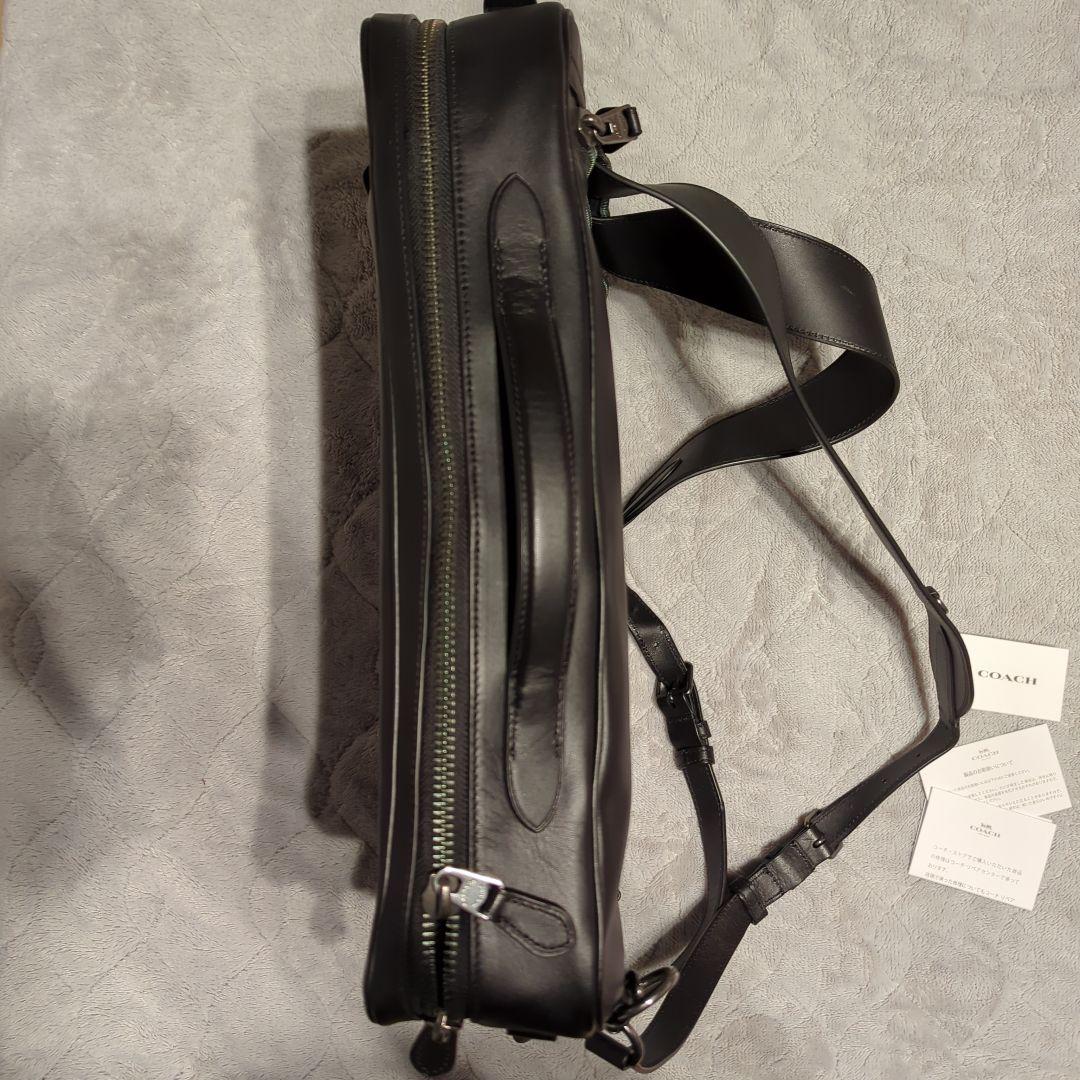 【使用回数5日】COACH ブラック レザービジネスバッグ リュック紐収納可