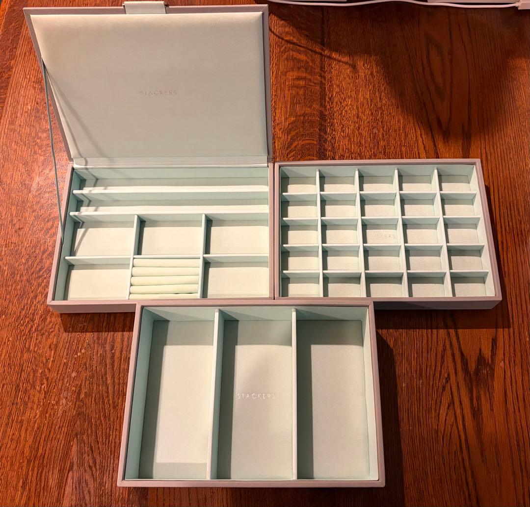 【極美品】STACKERS グレー アクセサリーケース 3段式