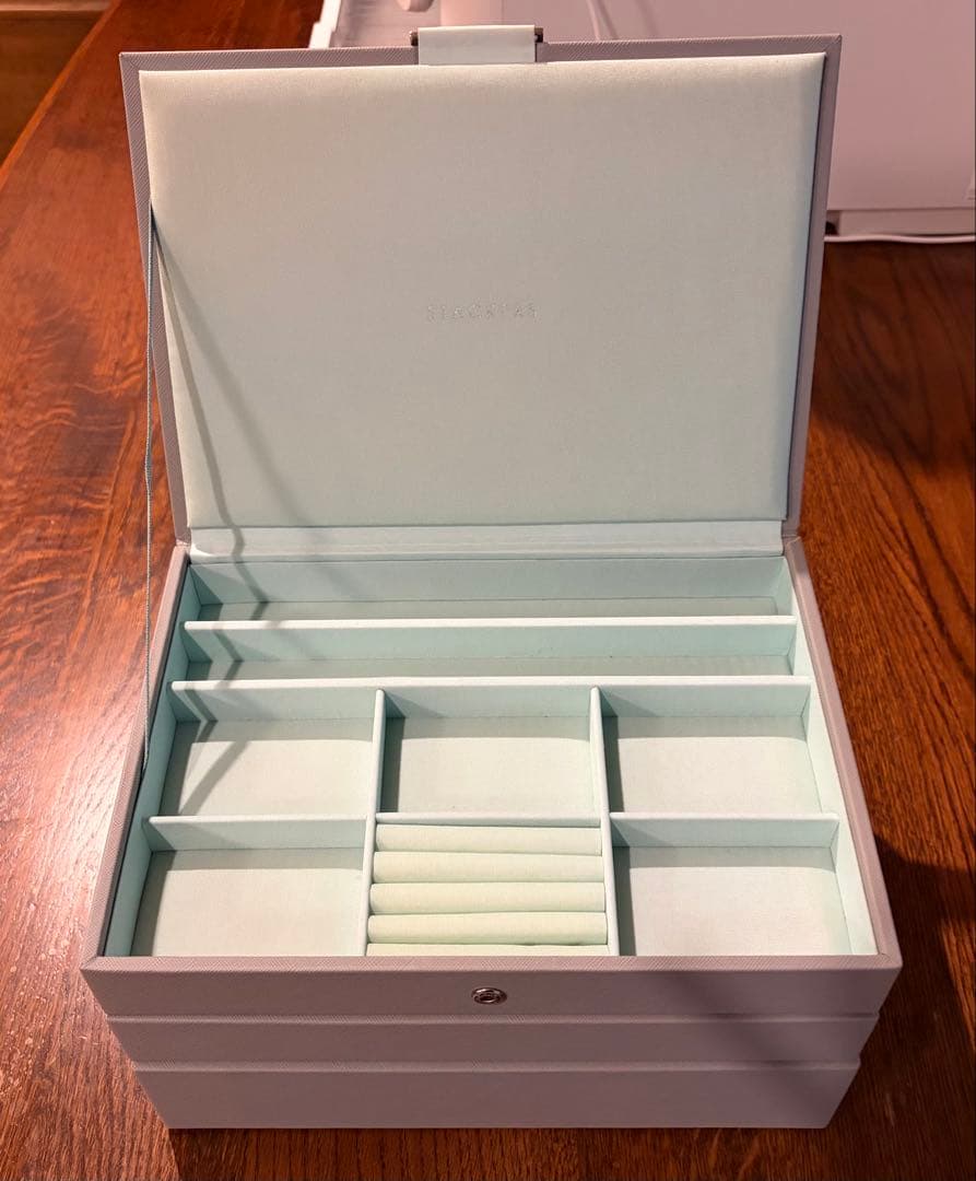 【極美品】STACKERS グレー アクセサリーケース 3段式