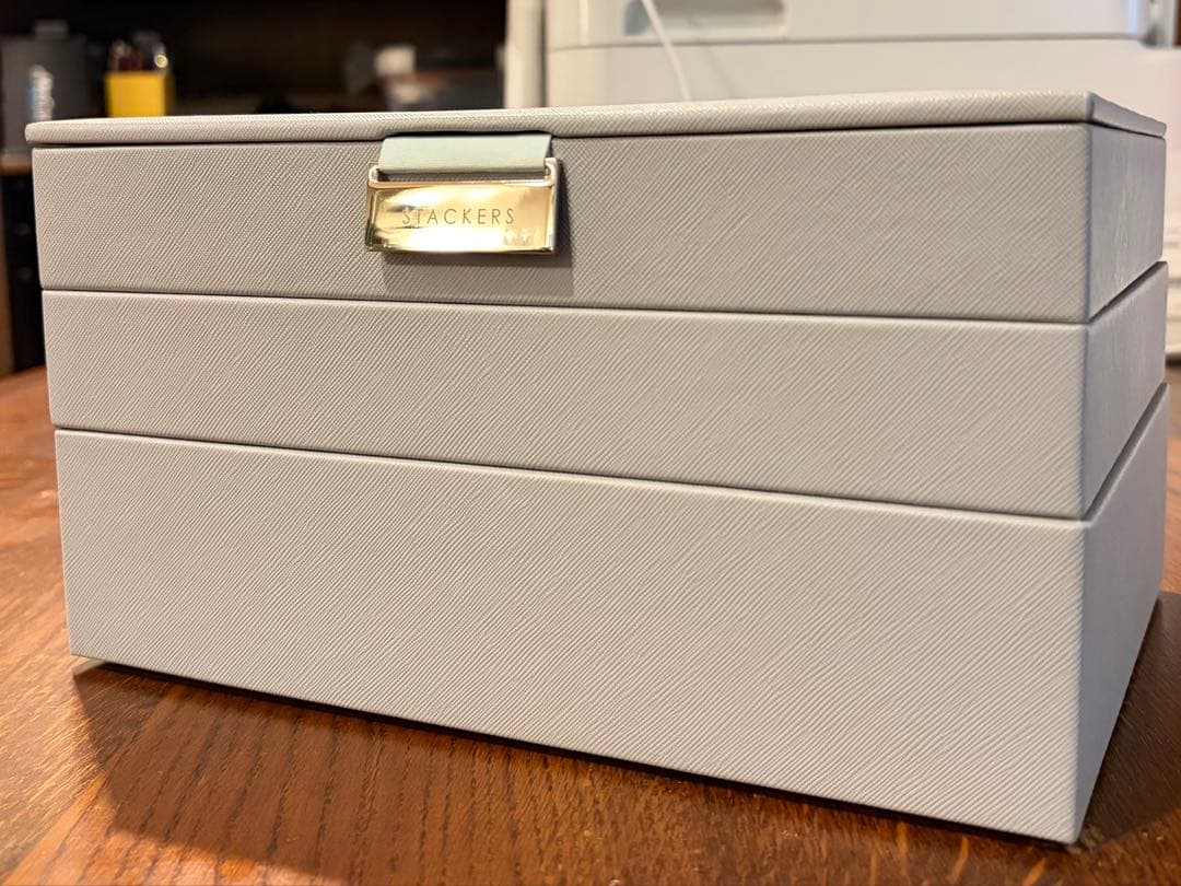 【極美品】STACKERS グレー アクセサリーケース 3段式