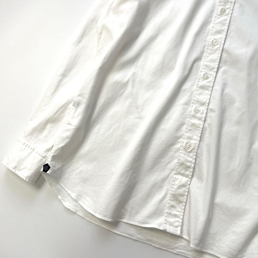 LARDINIラルディーニ ホリゾンタルカラーシャツ ブートニエール 43 白