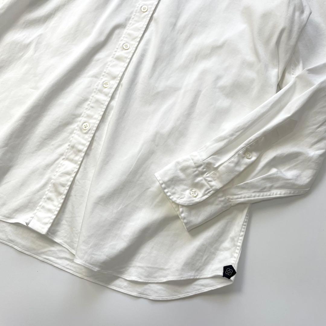 LARDINIラルディーニ ホリゾンタルカラーシャツ ブートニエール 43 白