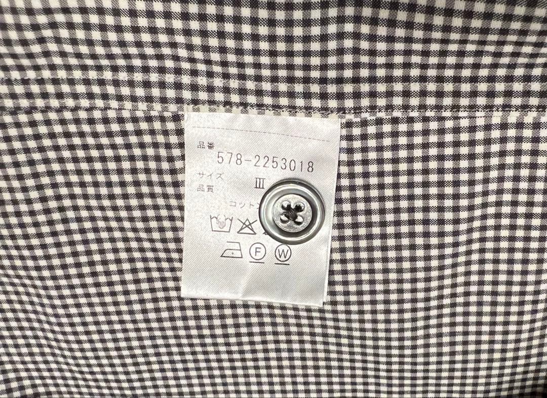 【美品】MARGARET HOWELL ギンガムチェックコットンシャツ　Lサイズ