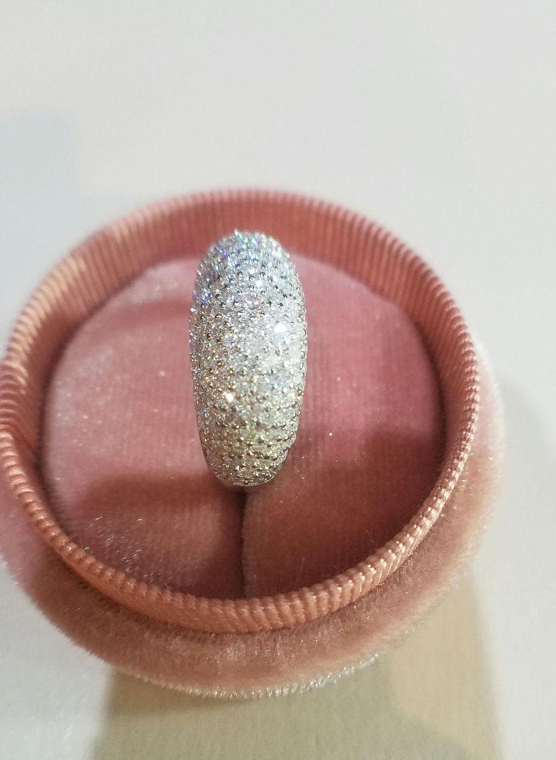 みち！再入荷！最高級モアサナイト　8.5ミリ　ふっくらパヴェリング