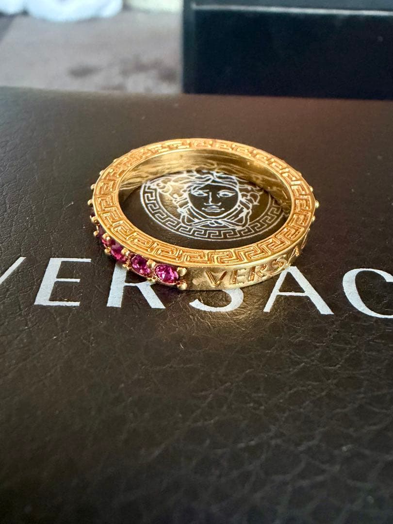 VERSACE ゴールド ピンク 指輪 リング