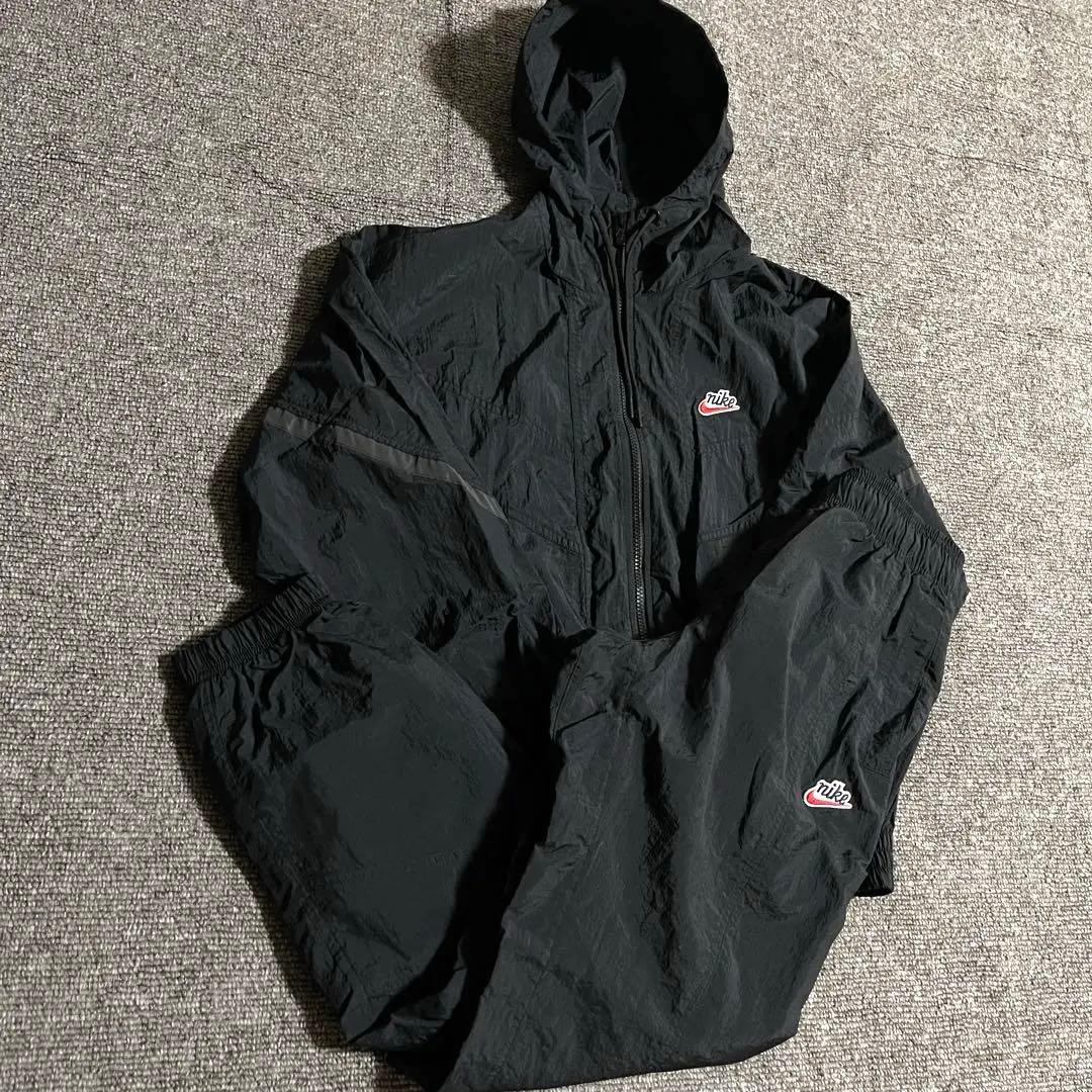 NIKE コムドットやまと着用モデル ナイロン セットアップ S 美品 黒