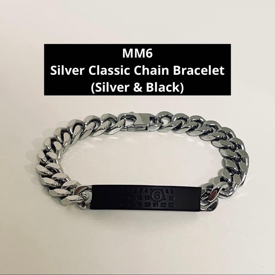 ジ*ン様 MM6 Silver Chain Bracelet Silver &