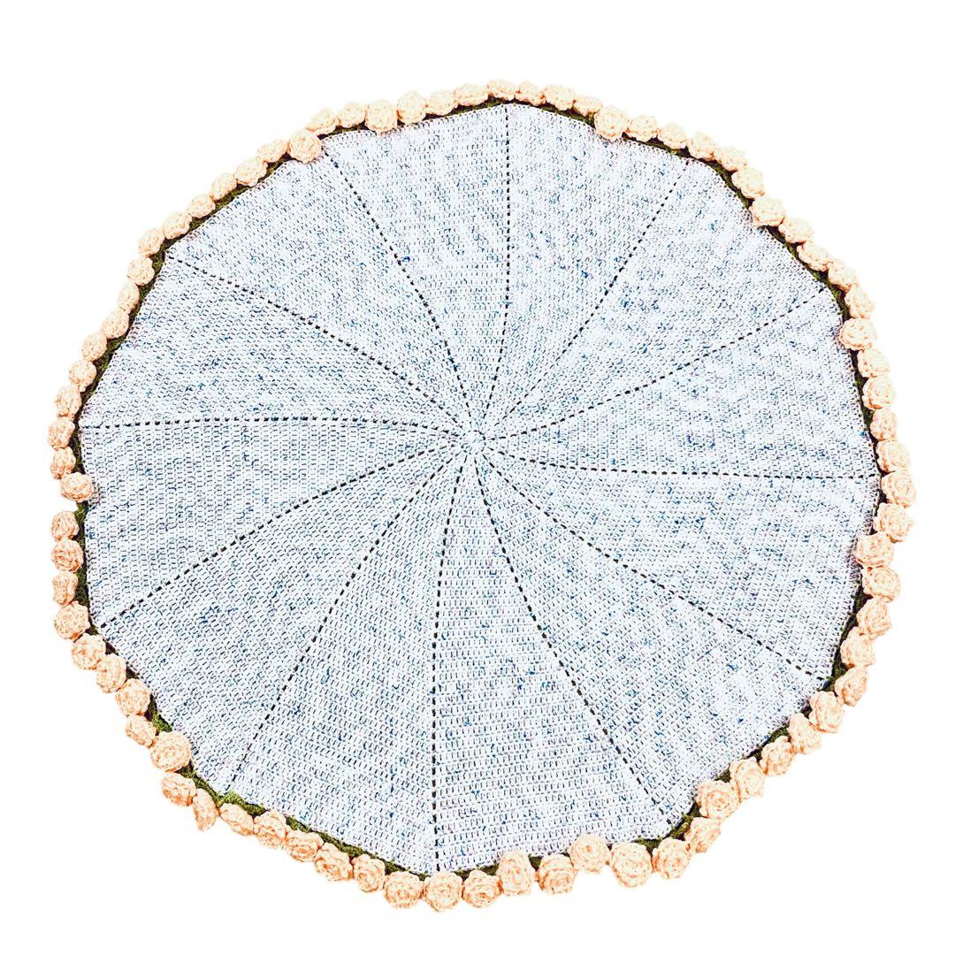 花束ブランケット　ピンクローズ