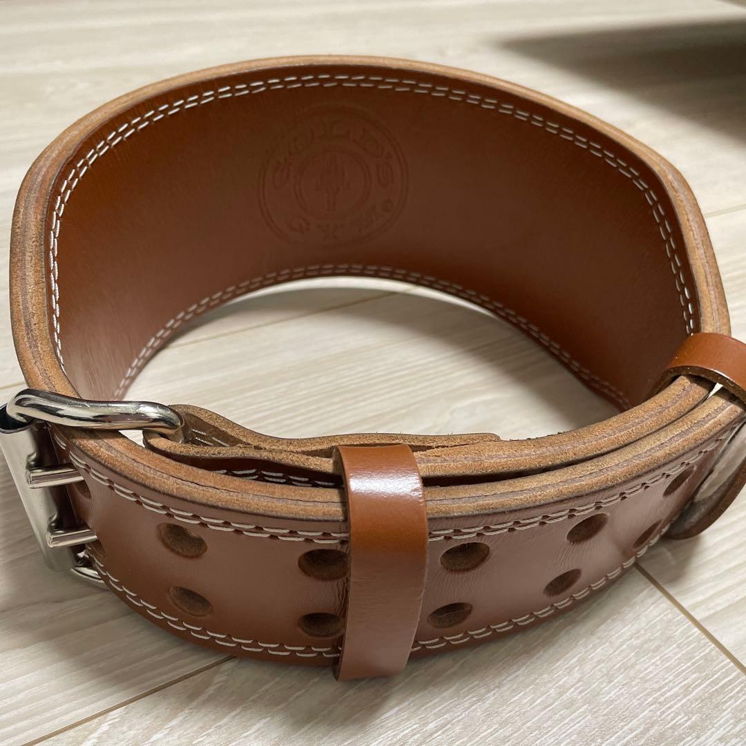 GOLD’S GYM ゴールドジム プロレザーベルト【Sサイズ】