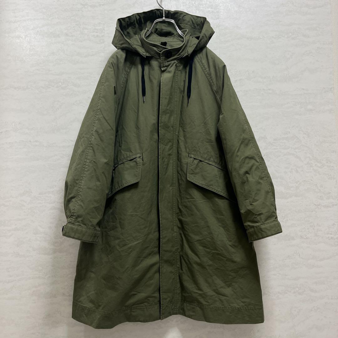 『MHL.』フーディーコート/インナーダウン取外し/ユニセックス/オリーブ/Ⅱ