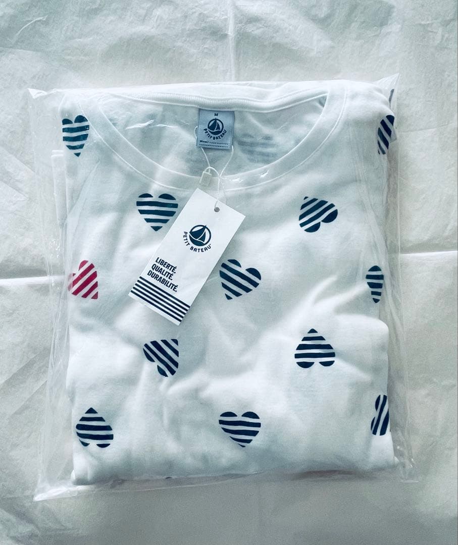 プチバトー 新品 未使用 新作 レディース 半袖 パジャマ トリコロール S