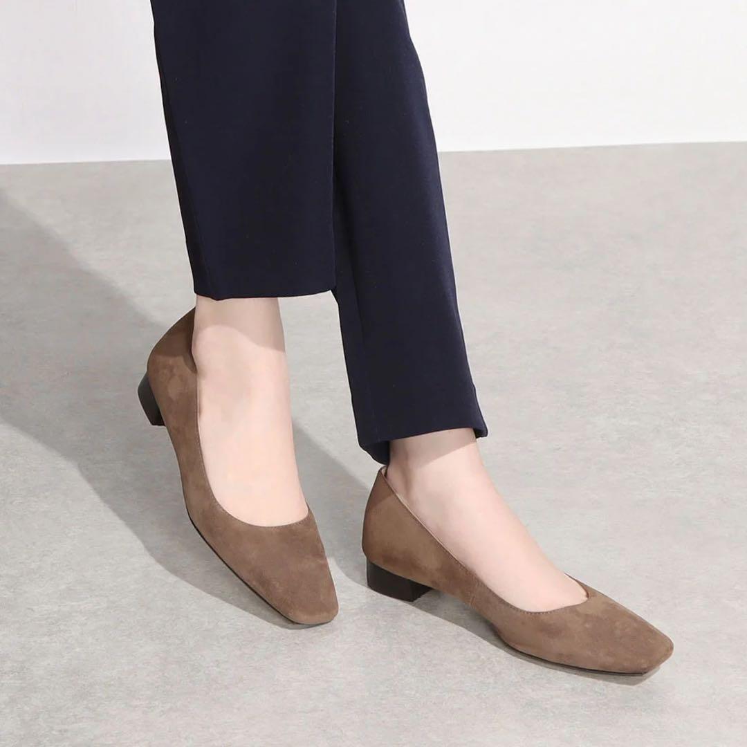 【新品未使用】ヨシト パンプス ベージュ　スエード　23.5