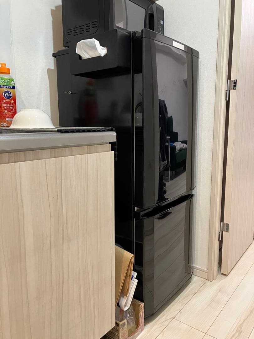 三菱ノンフロン冷凍冷蔵庫 黒 単身用