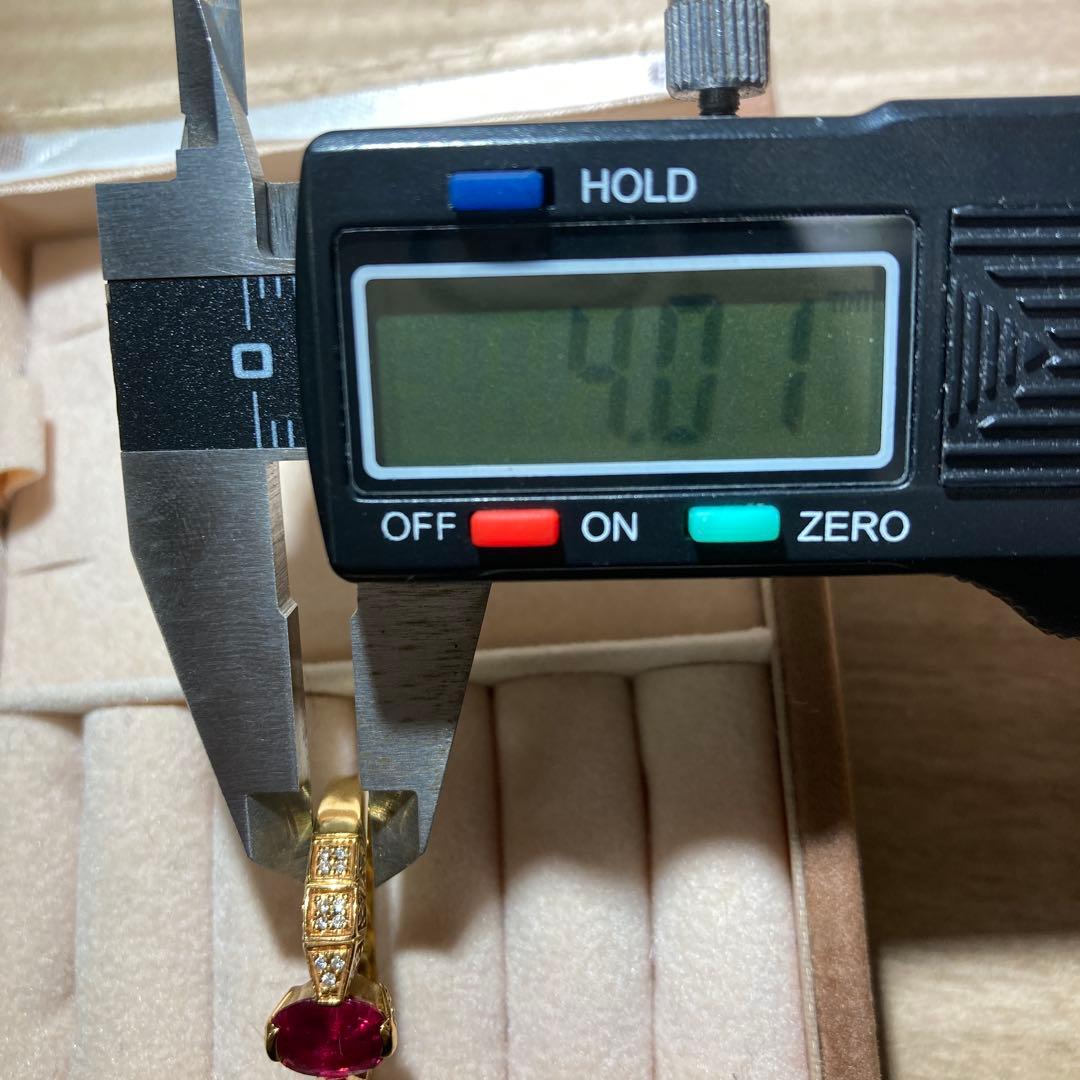 k18 ルビー　ダイヤモンド　リング　約11号　1.2カラット