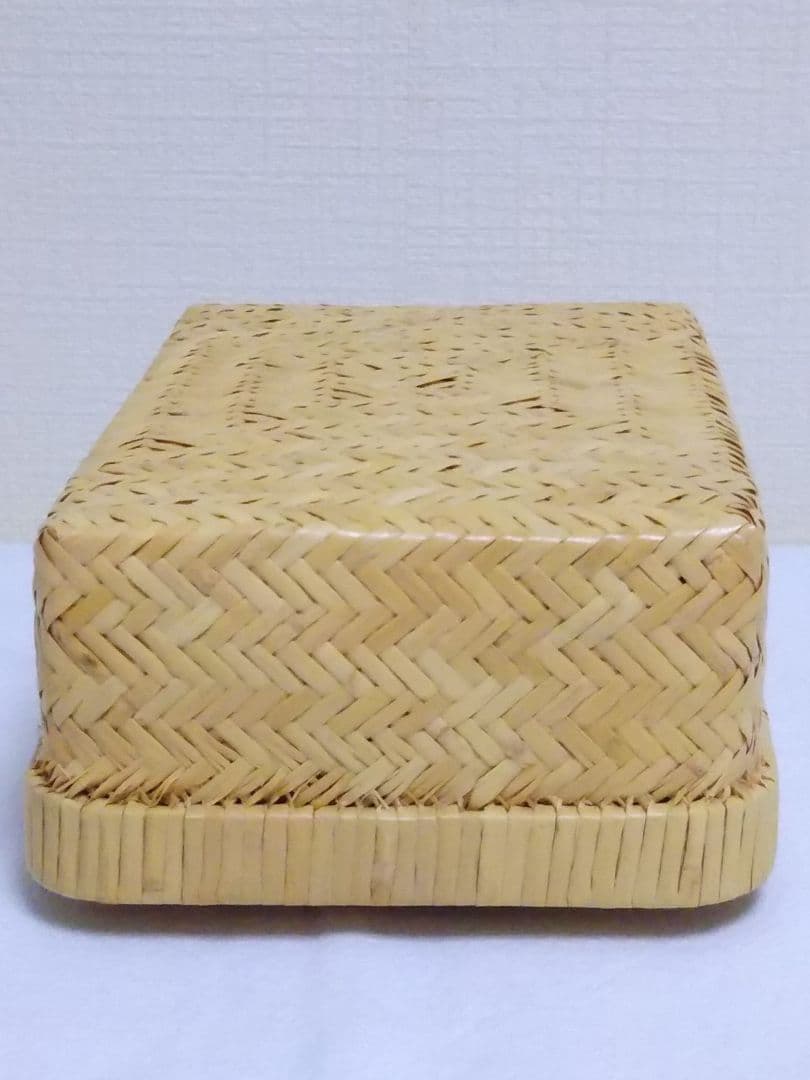 【鳥越竹細工】蓋付き 竹かご すず竹
