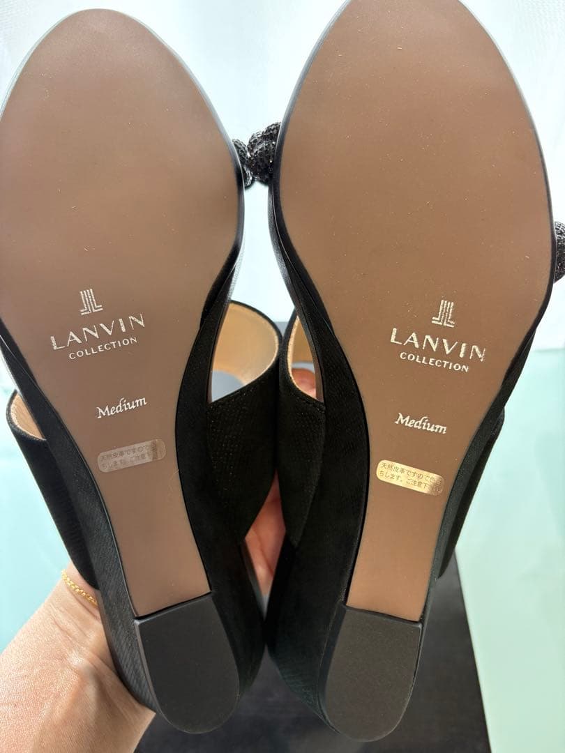 LAVIN⭐︎ブラック ミュールウェッジヒール