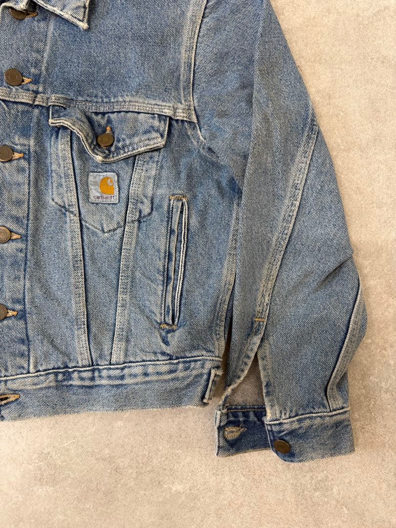 レアCarhartt トラッカージャケット デトロイトジャケットデニムUSA製