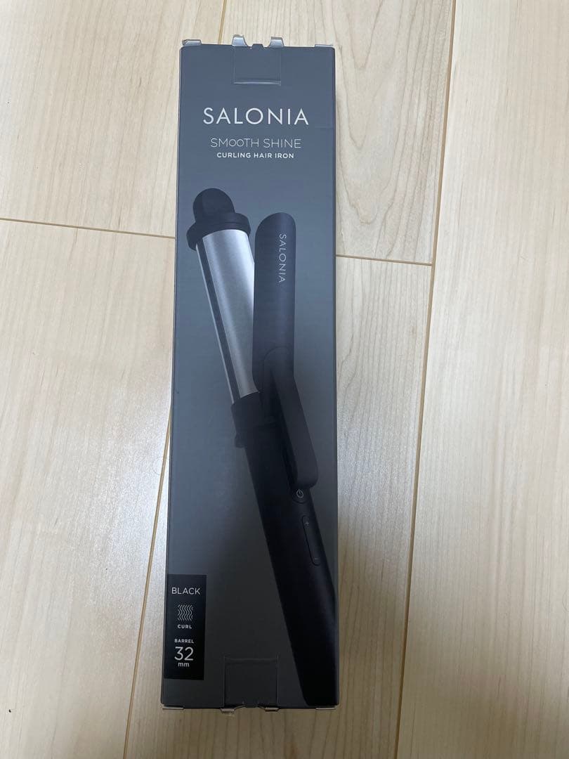 サロニア スムースシャインカールヘアアイロン 32mmブラック