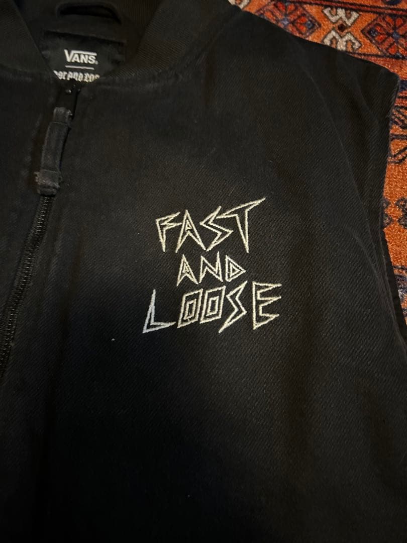 VANS FAST AND LOOSE ブラックデニムベスト