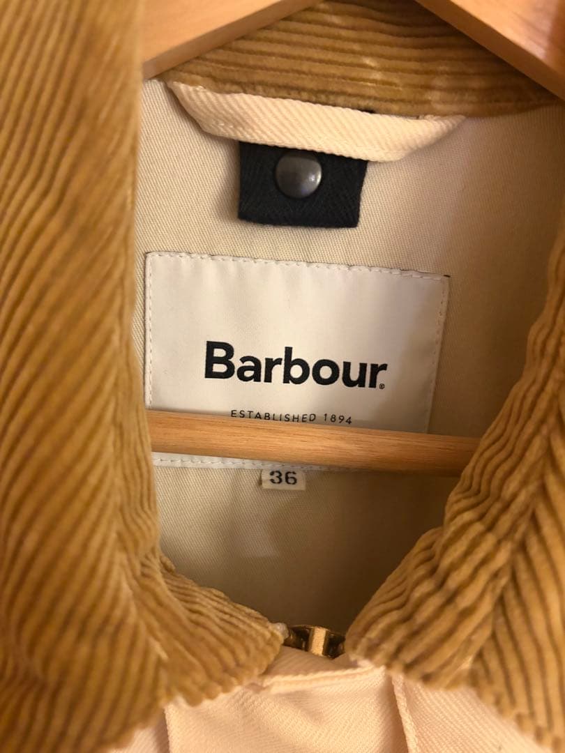 バブアー　beams f 西口　36 アイボリー　Barbour ビデイル
