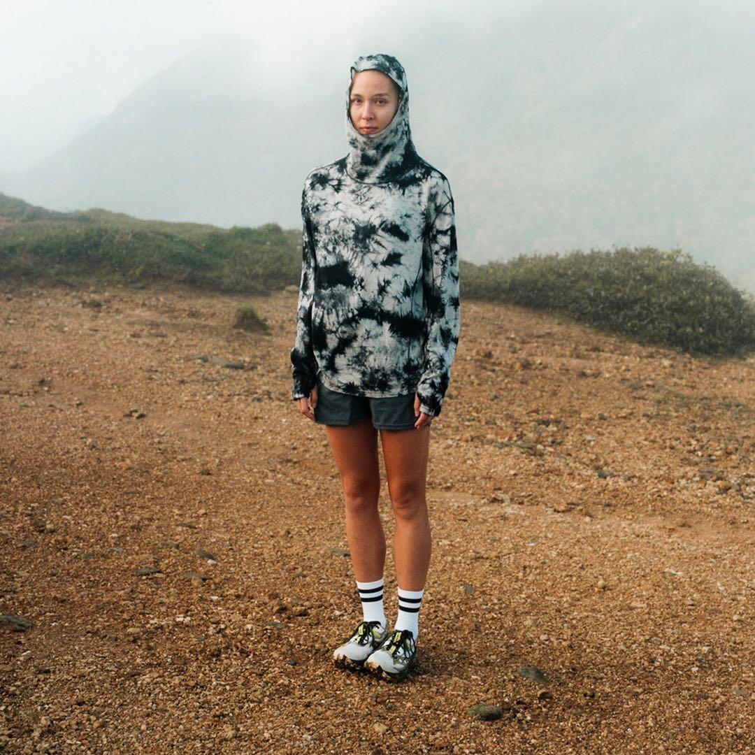 charbon running シャルボン タイダイフーディー 長袖Tシャツ S