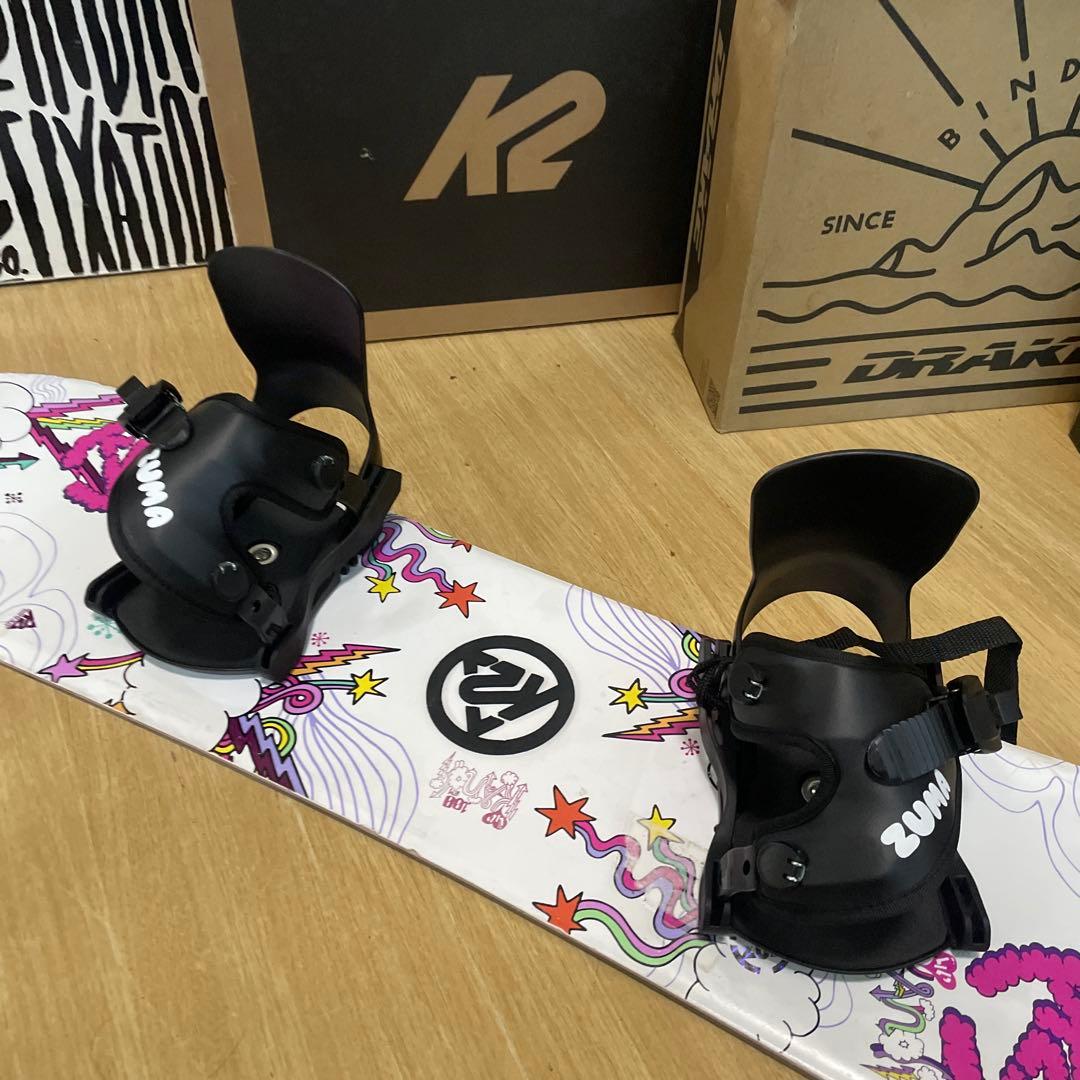 K2×ZUMA　キッズスノーボードセット　未使用バイン付4点セット　100㎝