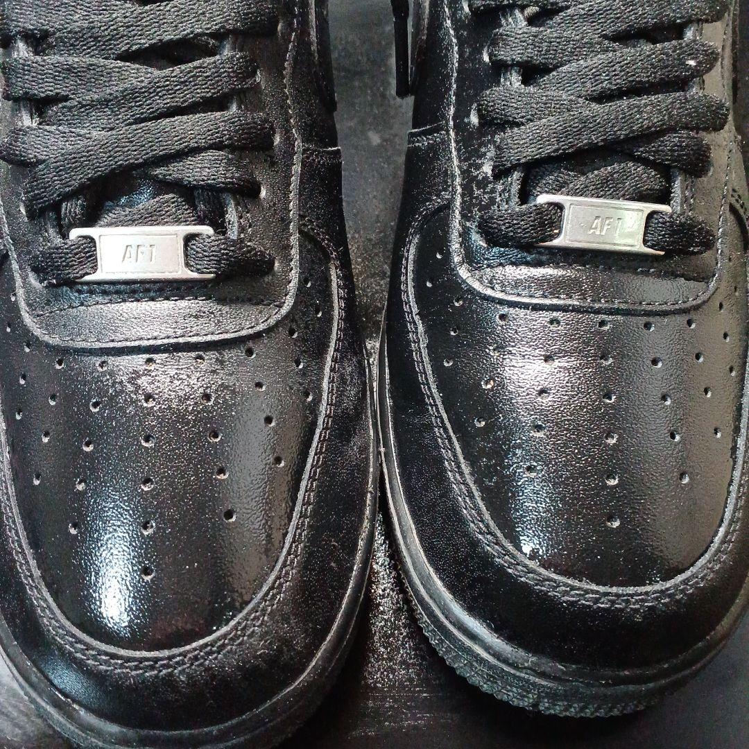 超美品27.5cm NIKE 黒 エアフォース ワン 箱付き 履きじわ無くし付き