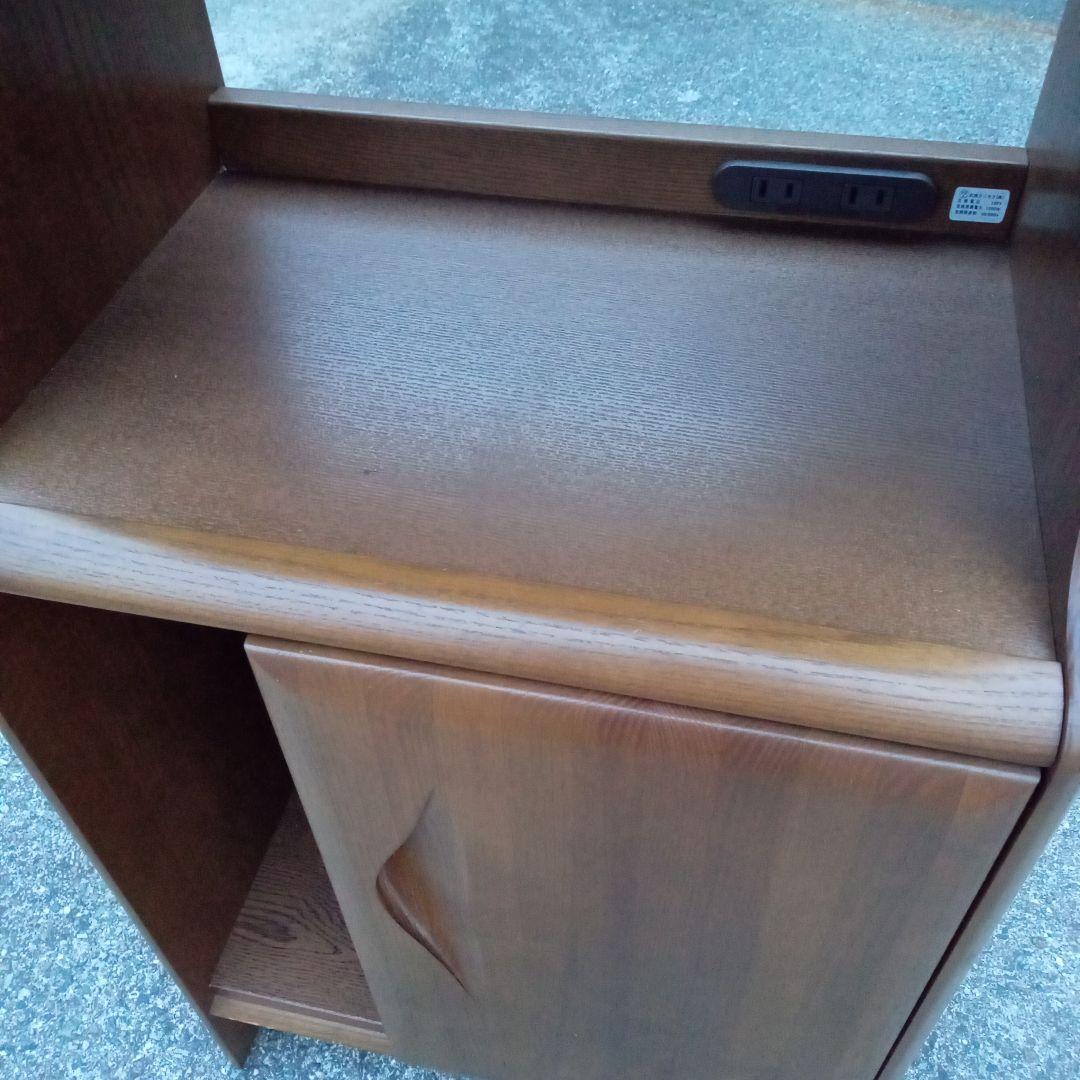 カリモク、ブラウン 電話台 引き出し付き　棚　花台　多用途キャビネット