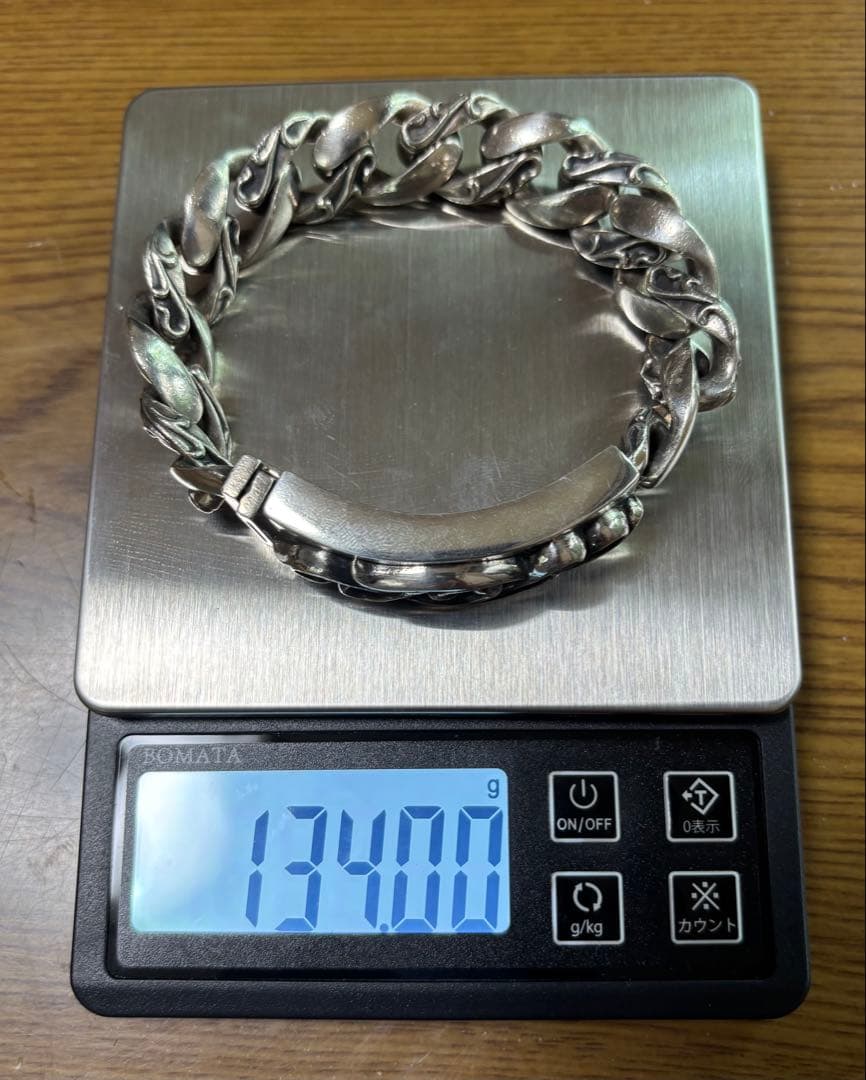 SILVER925ブレスレットSTERLINGSILVER 134g 美品 極太