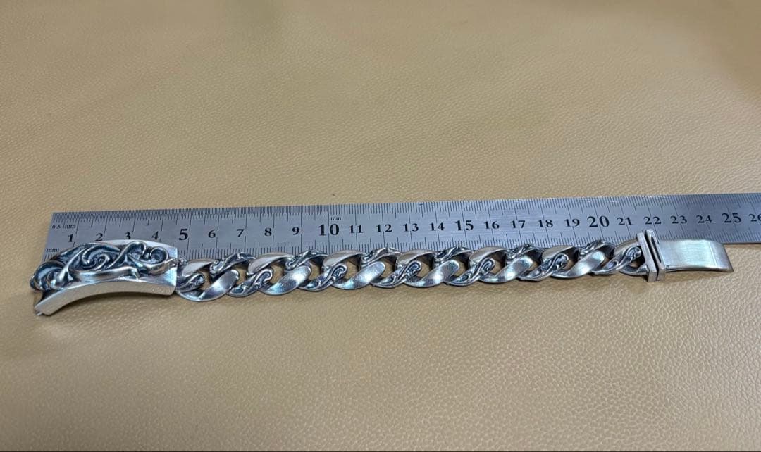 SILVER925ブレスレットSTERLINGSILVER 134g 美品 極太