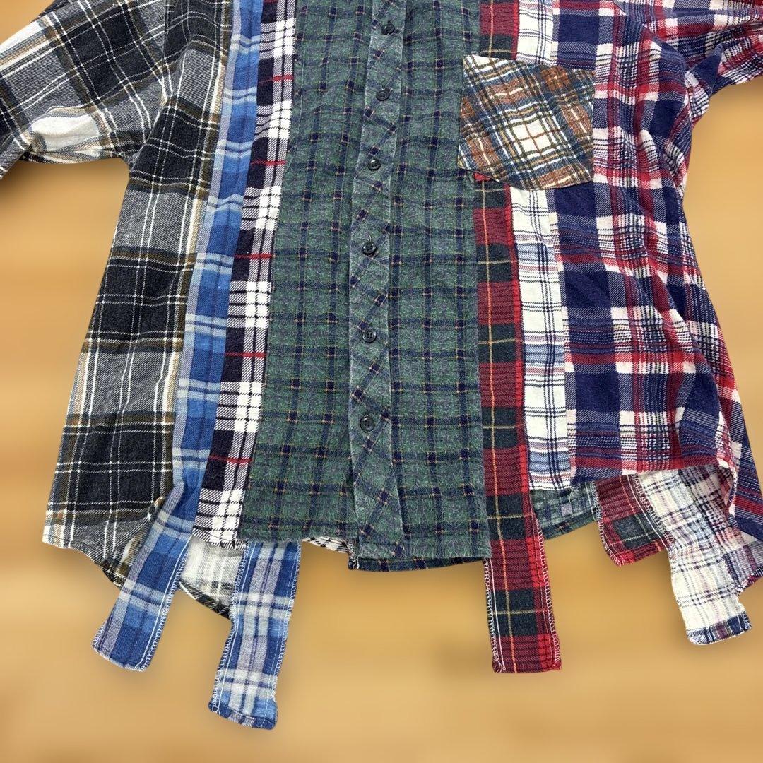 Rebuild by Needles マルチカラー チェック ネルシャツ 再構築