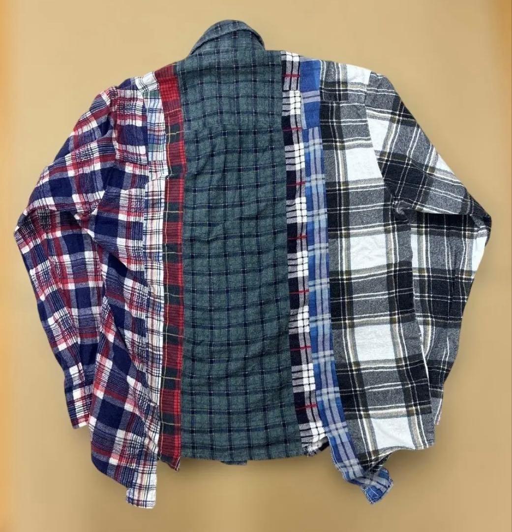 Rebuild by Needles マルチカラー チェック ネルシャツ 再構築