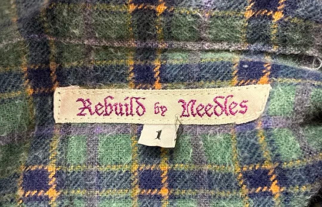 Rebuild by Needles マルチカラー チェック ネルシャツ 再構築