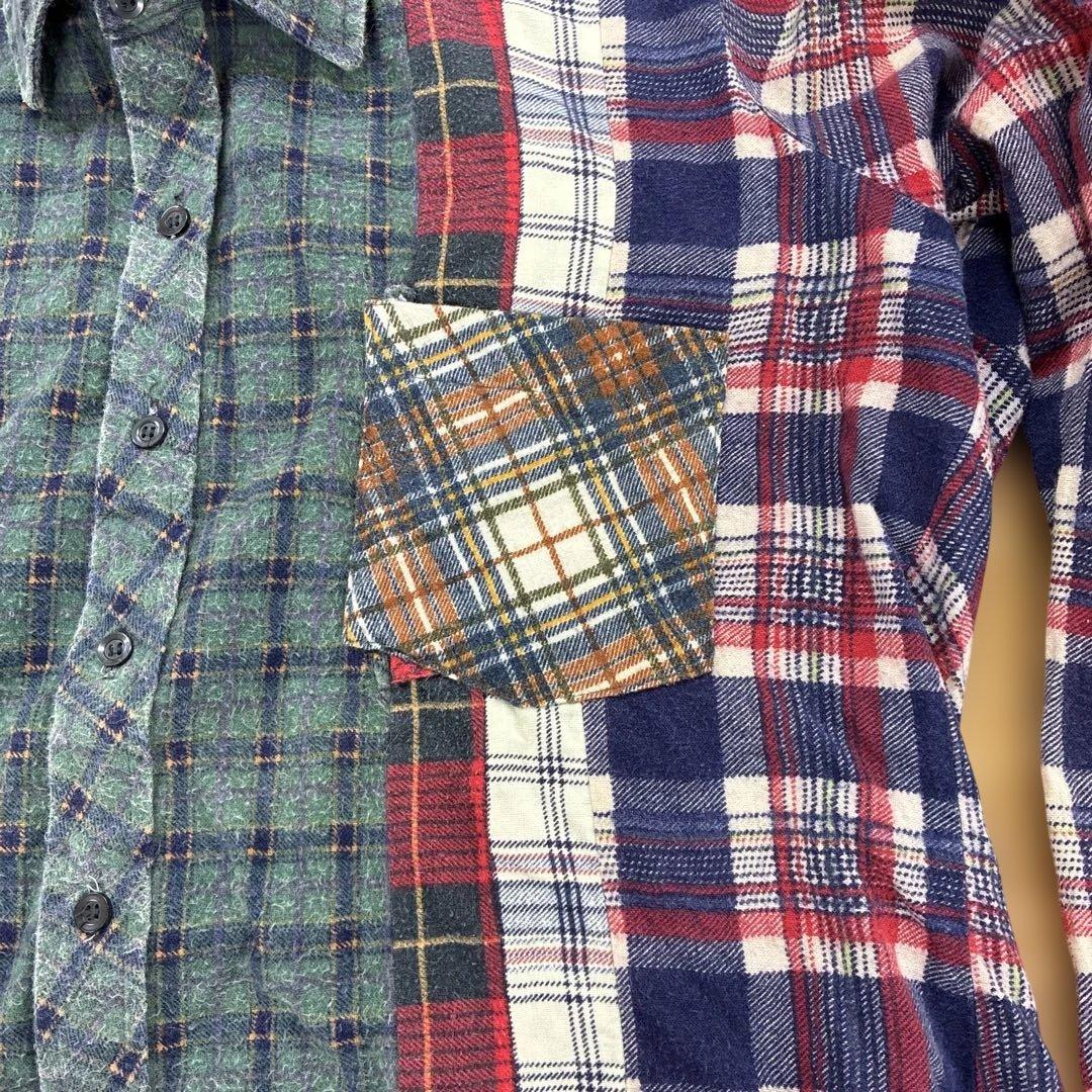 Rebuild by Needles マルチカラー チェック ネルシャツ 再構築