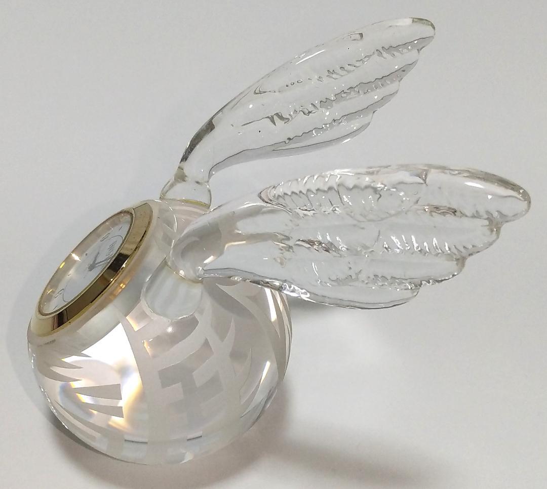 ハリーポッター スニッチ型置き時計 クリスタルガラス製