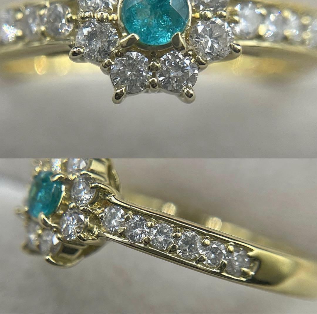 専用JK503★高級パライバトルマリン0.144ct D0.55ct リングソ付