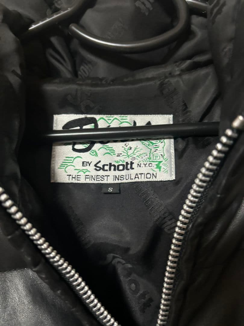 値下げ不可　ネイバーフッド　Schott 　レザー　ダウンジャケット