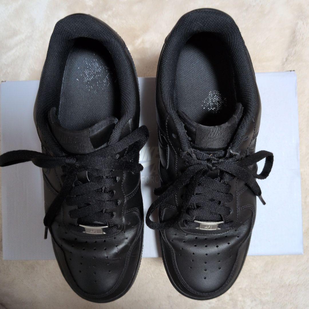 ナイキ　エア フォース1 ′07　ブラック　レザー　27cm