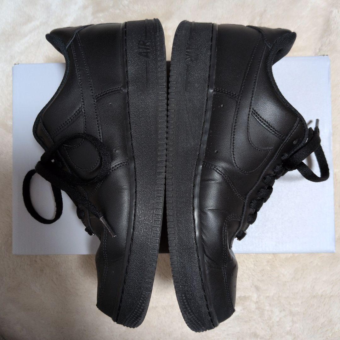 ナイキ　エア フォース1 ′07　ブラック　レザー　27cm