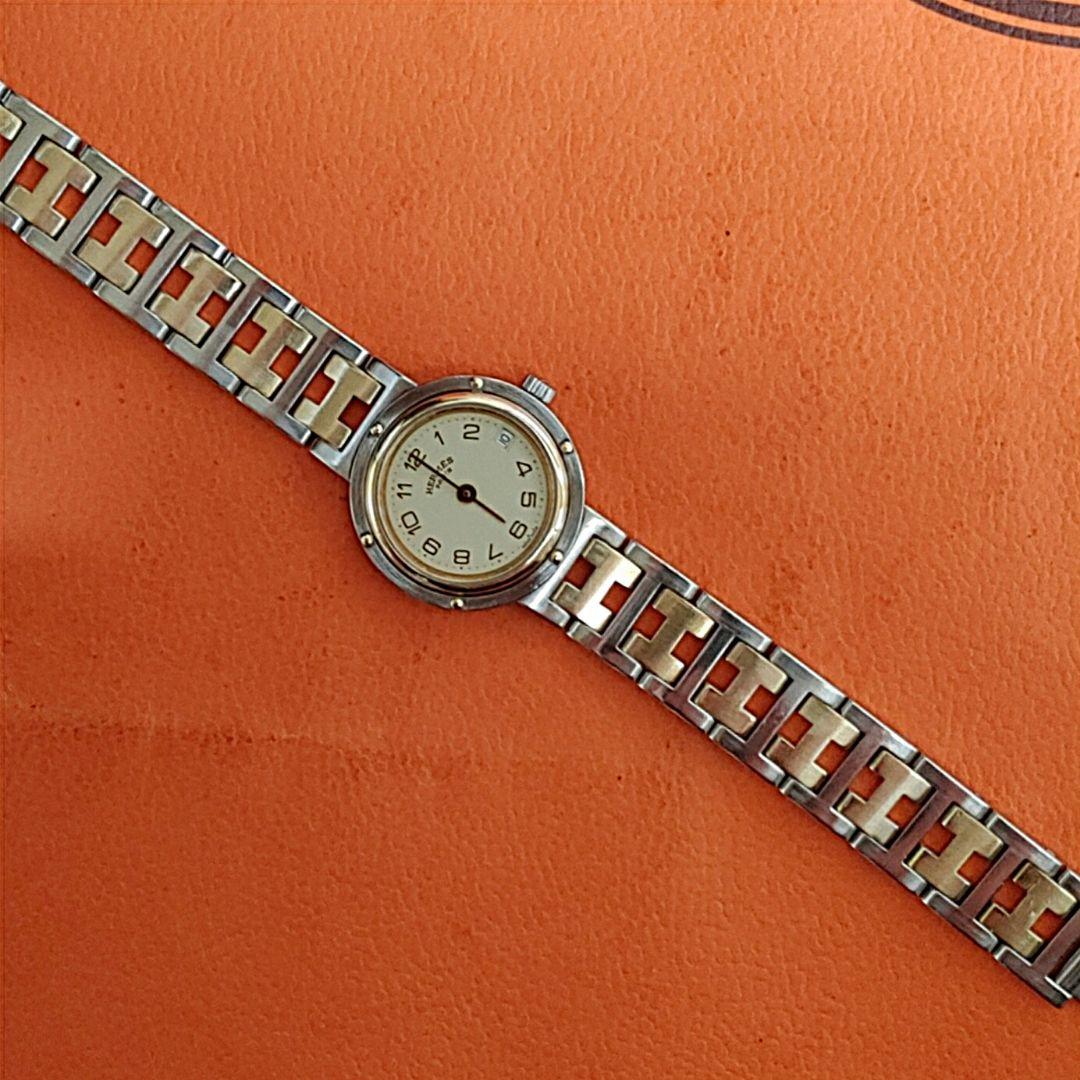 エルメス時計/極極極美品クリッパー/新品電池新品仕上げ正常稼働品/レディース