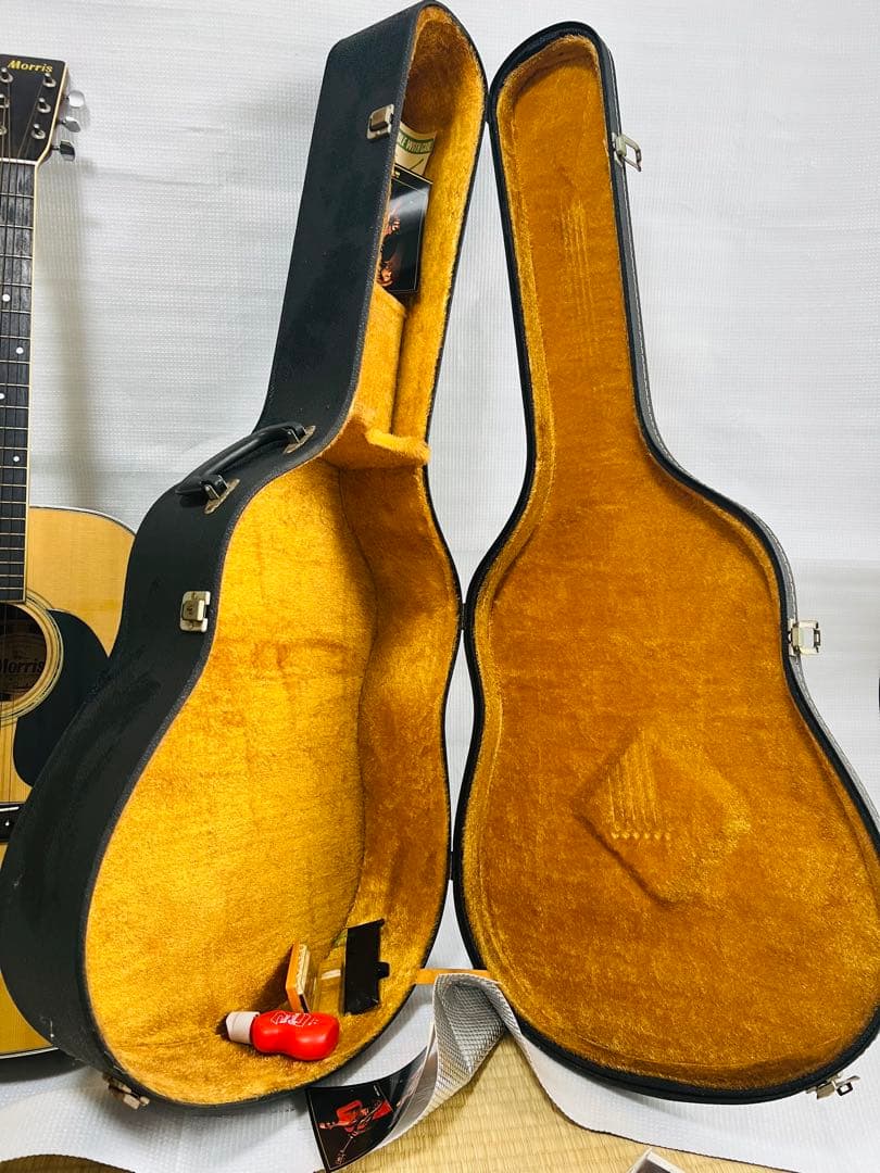 Morris アコースティックギター ハードケース付き　モーリスギータ　Wー25