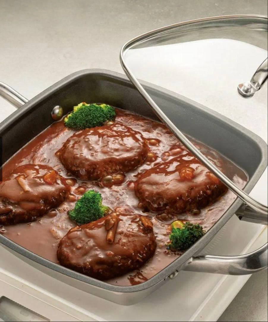 【新品未使用】マイヤー MEYER スクエアグリルパン 24cm 限定レシピ