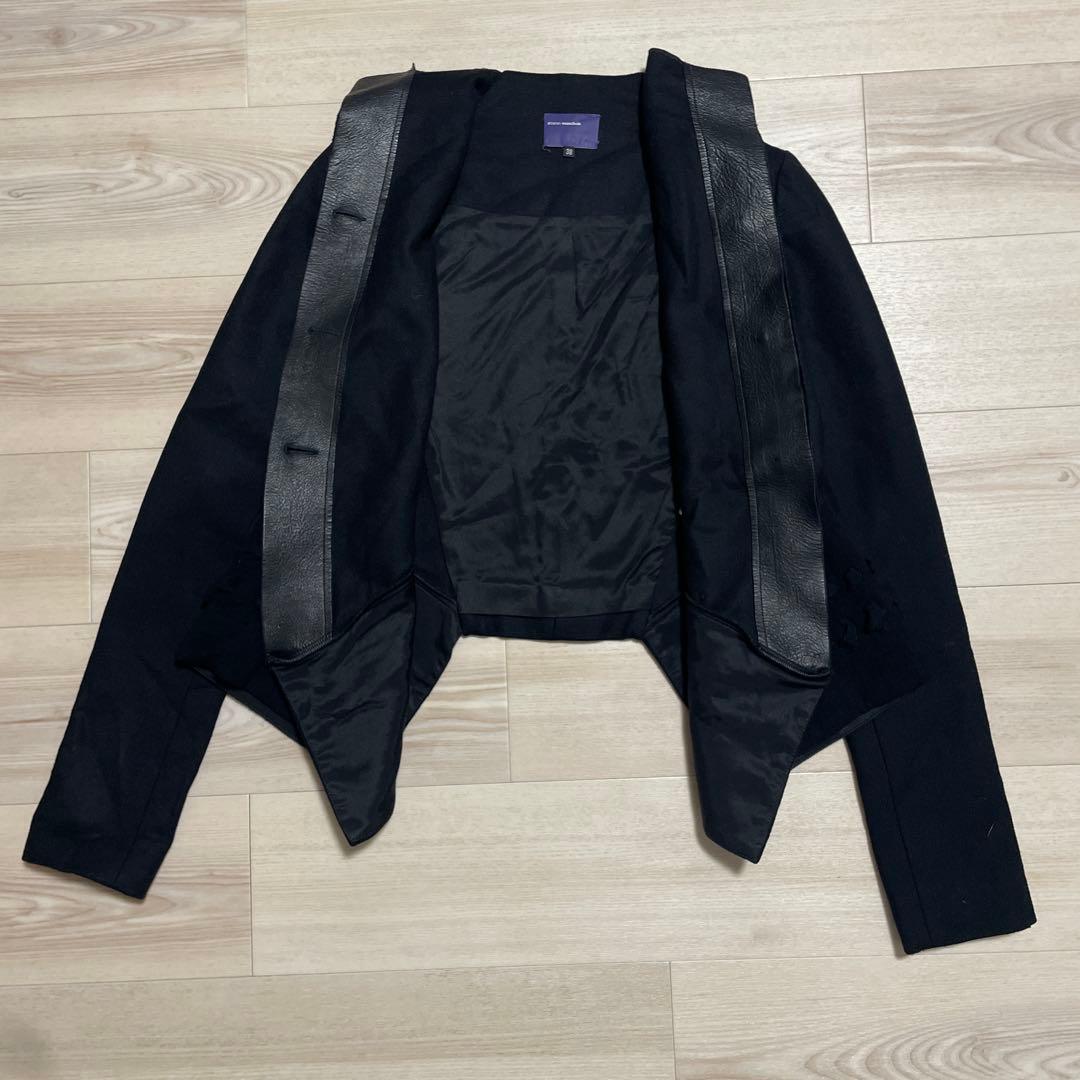 sharon wauchob シャロンワコブ 変形 ショートジャケット 黒 38