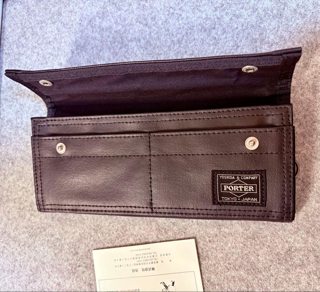 【未使用】PORTER ポーター　長財布　ブラック　取扱説明書あり