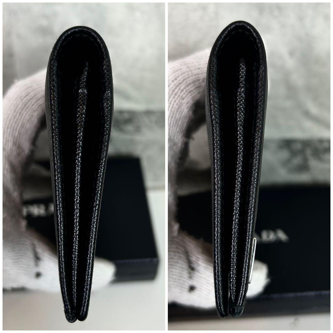 PRADAトライアングルロゴ 長財布 サフィアーノレザー ブラック